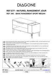 Diagone NATUREL RANGEMENT E77 046 Instructions De Montage