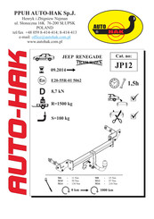 AUTO-HAK JP12 Mode D'emploi