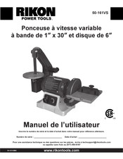 Rikon Power Tools 50-161VS Manuel De L'utilisateur