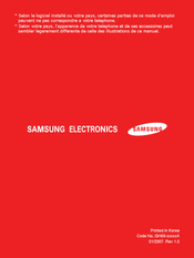 Samsung SGH-i600V Guide De Prise En Main