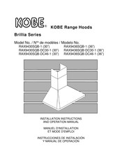 KOBE RAX9436SQB-DC46-1 Manuel D'installation Et Mode D'emploi
