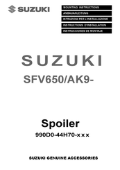 Suzuki SFV650/AK9 Serie Instructions D'installation