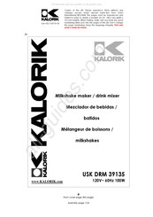 Kalorik USK DRM 39135 Mode D'emploi