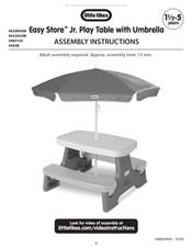 Little Tikes Easy Store Jr. Play Table with Umbrella Instructions De Montage
