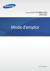 Samsung GALAXY Note PRO Mode D'emploi
