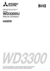 Mitsubishi Electric WD3300 Manuel Utilisateur
