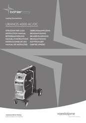 voestalpine Bohler URANOS 4000 AC/DC Manuel D'instructions
