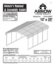 Arrow Storage Products Neapel SL122007 Manuel De L'utilisateur Et Guide D'assemblage