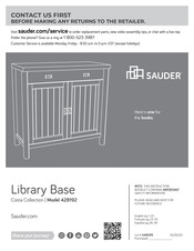 Sauder Library Base 428192 Instructions De Montage
