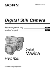 Sony Digital Mavica MVC-FD91 Mode D'emploi