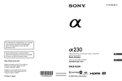 Sony DSLR-A230 Mode D'emploi