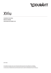 DURAVIT XViu XV 7044 Notice De Montage