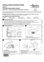 American Standard Compact Right Height LOFT 2535 Instructions D'installation