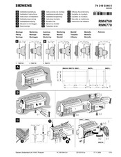 Siemens Synco RMH760 Instructions D'installation