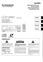 Pioneer LaserDisc CLD-2950 Mode D'emploi