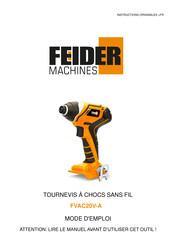 FEIDER Machines FVAC20V-A Mode D'emploi