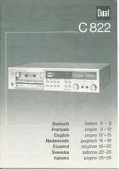 Dual C 822 Mode D'emploi