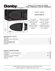 Danby Designer DMW799BL/W Guide D'utilisation Et Soins De Propriètaire