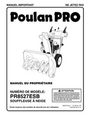 Poulan Pro PR8527ESB Manuel Du Propriétaire