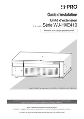 i-PRO WJ-HXE410 Serie Guide D'installation