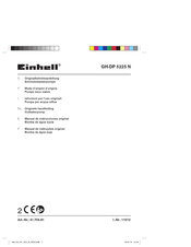 EINHELL GH-DP 5225 N Mode D'emploi D'origine