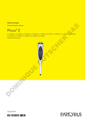 Sartorius Picus 2 Mode D'emploi