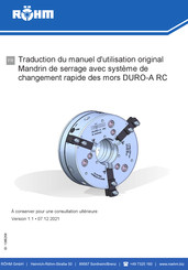 Rohm DURO-A RC Traduction Du Manuel D'utilisation Original