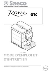 Saeco Royal OTC SUP060 Mode D'emploi Et D'entretien