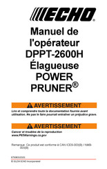 Echo POWER PRUNER DPPT-2600H Manuel De L'opérateur