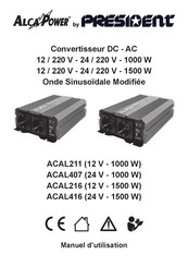 PRESIDENT Alca Power ACAL202 Manuel D'utilisation