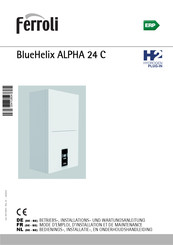 Ferroli BlueHelix ALPHA 24 C Mode D'emploi