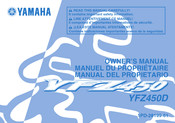Yamaha YFZ450 2012 Manuel Du Propriétaire