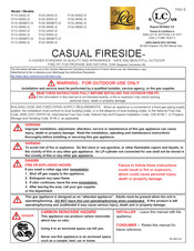 OW Lee CASUAL FIRESIDE 5112-3658BTC-E Instructions De Montage