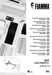 Fiamma LAIKA KREOS 21 Instructions De Montage