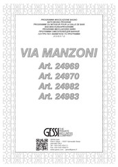 Gessi VIA MANZONI 24969 Manuel D'installation