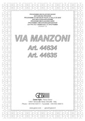 Gessi VIA MANZONI 44635 Manuel D'installation