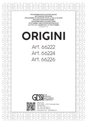 Gessi ORIGINI 66224 Manuel D'installation