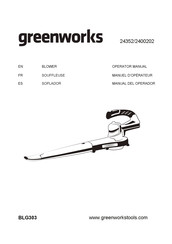 GreenWorks 24352 Manuel D'opérateur
