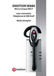 EMOTION W880 Mode D'emploi