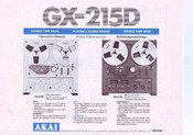 Akai GX-215D Notice D'instructions