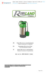 Ribimex Ribiland PRPVC801MC3 Manuel D'instructions Et D'utilisation