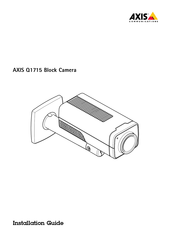 Axis Q1715 Instructions D'installation