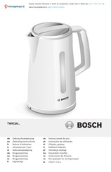 Bosch TWK3A Série Notice D'utilisation