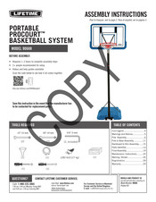 Lifetime PORTABLE PROCOURT 90688 Instructions De Montage