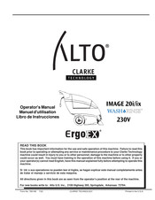 Clarke Technology ALTO IMAGE 20i WASH&RINSE Manuel D'utilisation