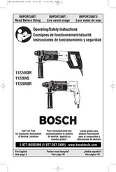 Bosch 11226VS Consignes De Fonctionnement/Sécurité