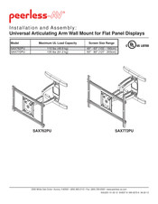 peerless-AV SAX762PU Installation Et Assemblage