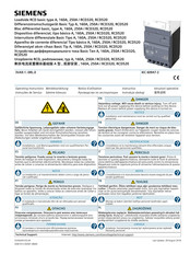 Siemens 3VA91-0RL0 Serie Notice D'utilisation