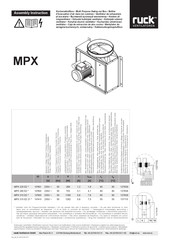 Ruck Ventilatoren MPX 280 E2 Instructions De Montage