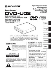 Pioneer LaserMemory DVD-U02 Mode D'emploi